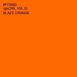 #FF6900 - Blaze Orange Color Image